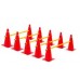 Cone Hurdles Set of 5 Height 38 cm Red